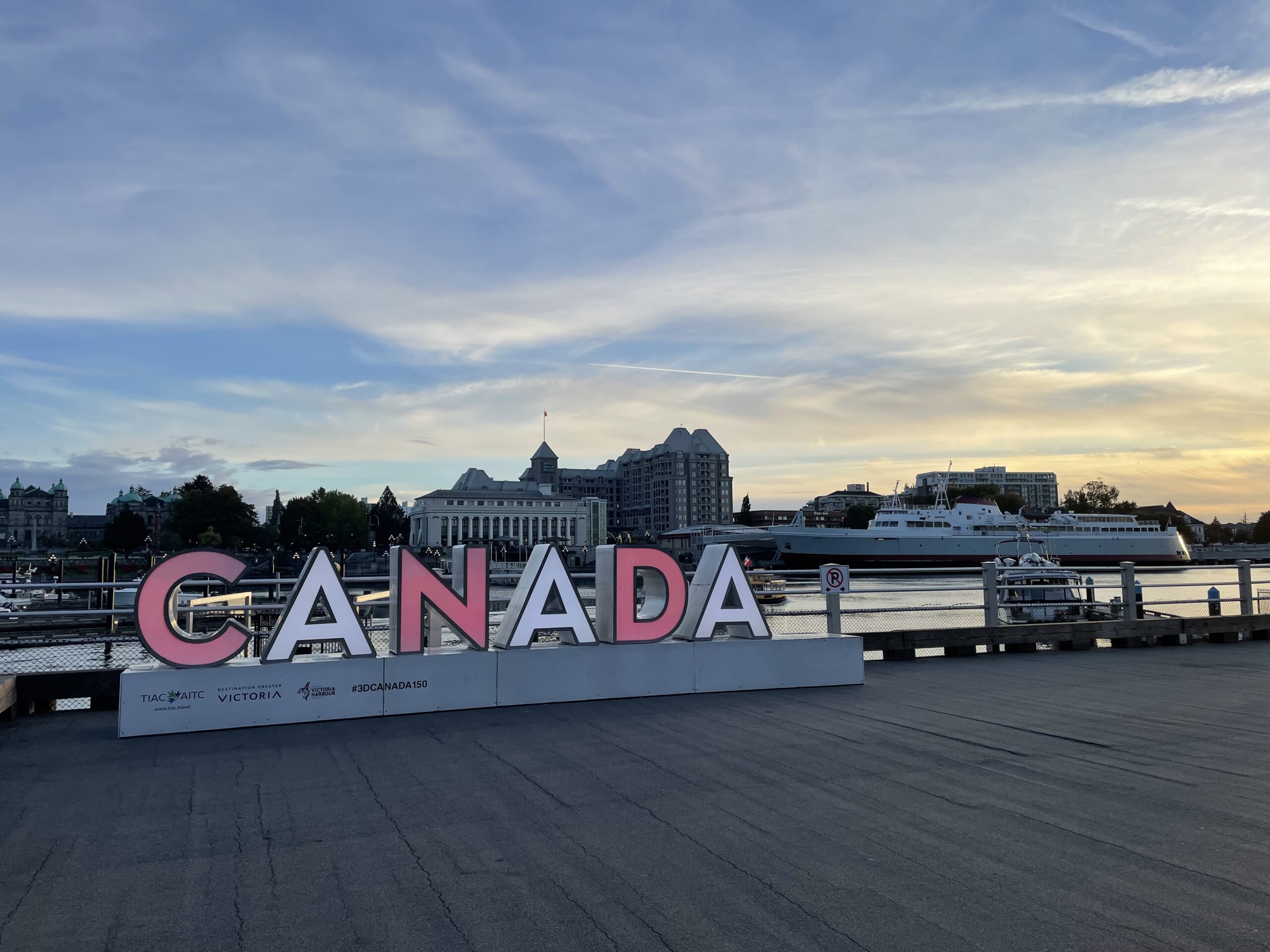 Victoria’s Inner Harbour and the Canada landmark