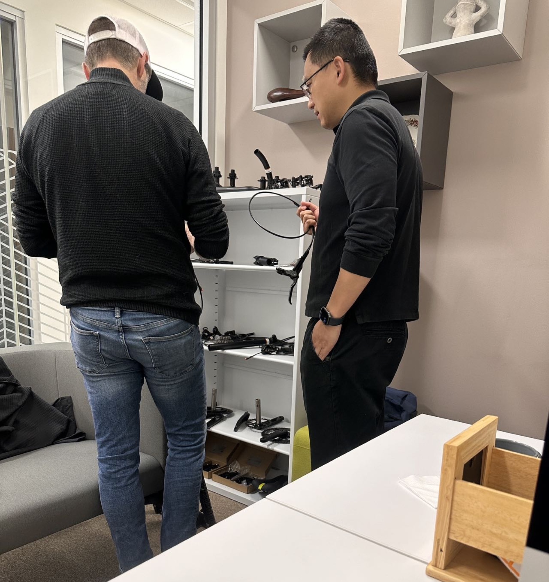 Ryan Link discussing products with a Canadian customer